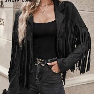 Black Fringe Jacket